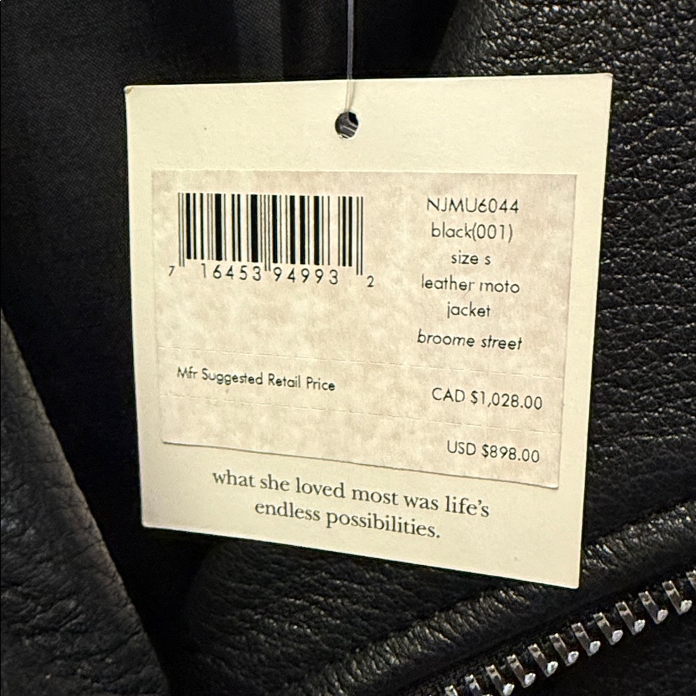 Kate Spade leather moto jacket brand new with tag. - Picture 2 of 6